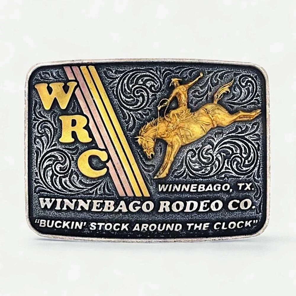 Montana Silversmiths Dale Brisby‎ Buckin' Stock WRC Winnebago Belt Buckle New